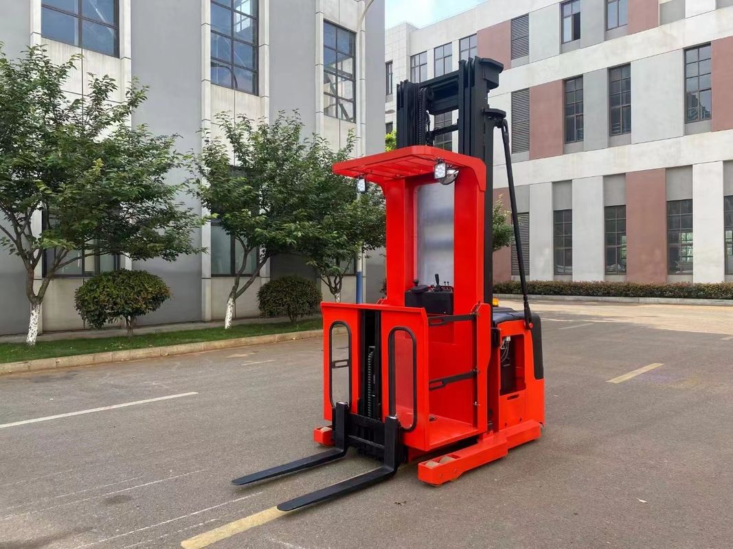 Load Capacity 1000 kg Electric Order Picker Lifting on Platform Human Mounted Electronic Steering
