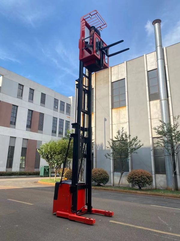 Load Capacity 1000 kg Electric Order Picker Lifting on Platform Human Mounted Electronic Steering